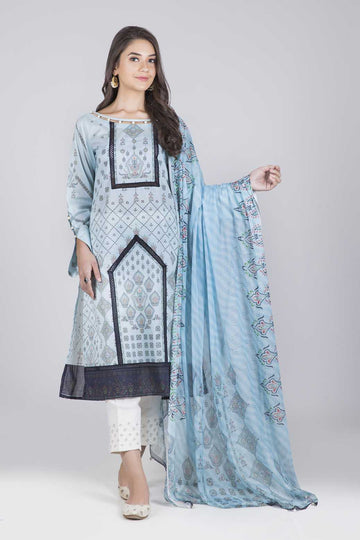 Bonanza Satrangi Frost - 3 PcSummer Spring Lawn Collection Vol 1 2020 | Bonanza Lawn